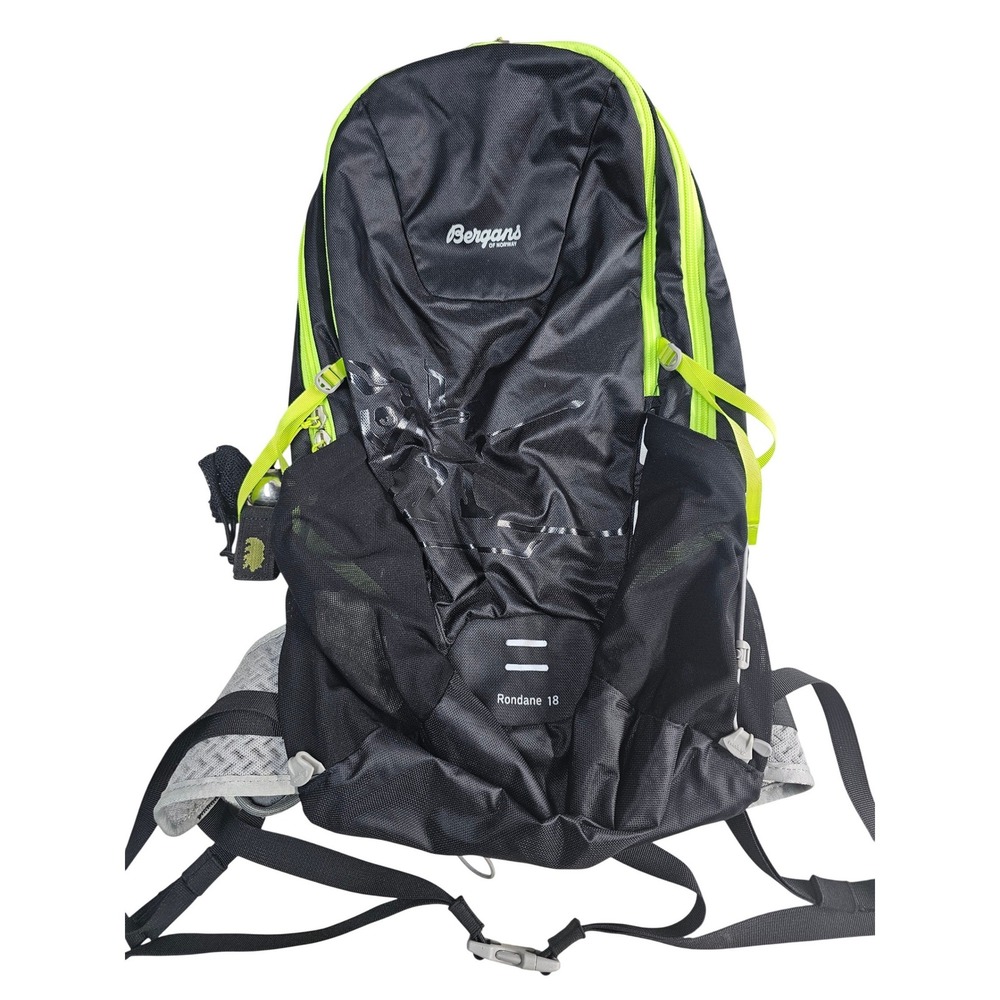 Bergans of Norway Rondane 18 Technical Backpack Black Neon Lime Green Hiking